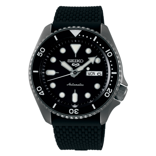 Seiko 5 Sports Suits Style Hard Coating / Black / Rubber